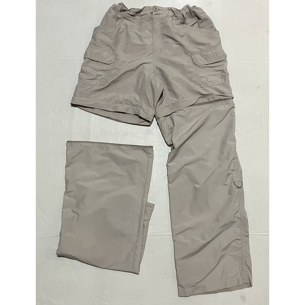 Kathmandu No Fly Zone Pants Women Size 14 Beige Cargo Zip Off Hiking Outdoor